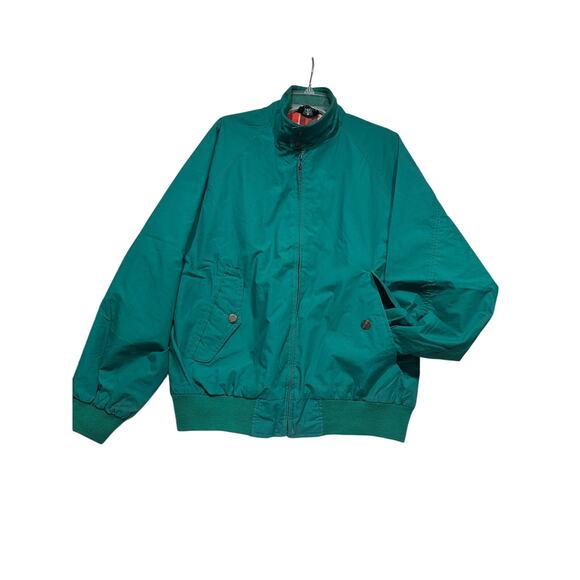 VTG 1980s Field /Stream Gordon Ferguson Jacket Large Lightweight Green Red Plaid - Picture 1 of 6